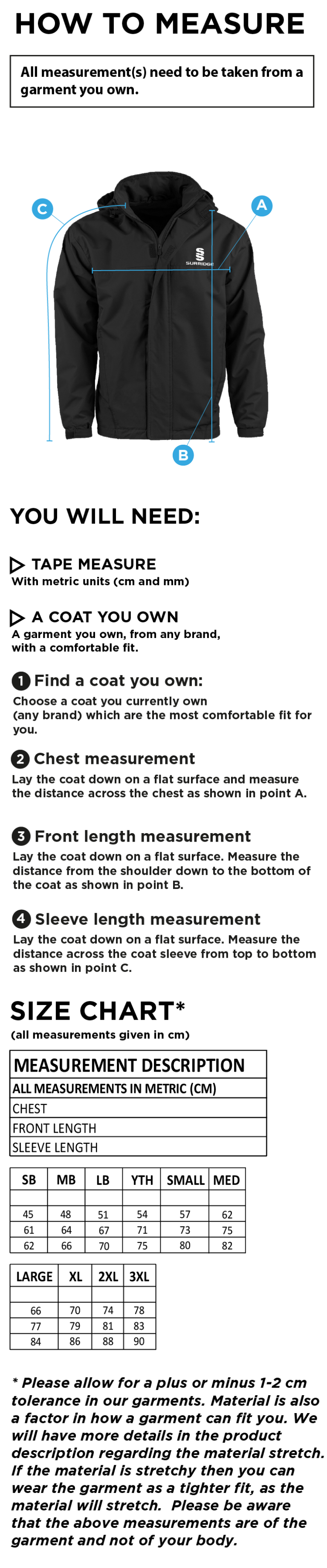 Tornadoes - Women's Dual Fleece Lined Jacket - Size Guide