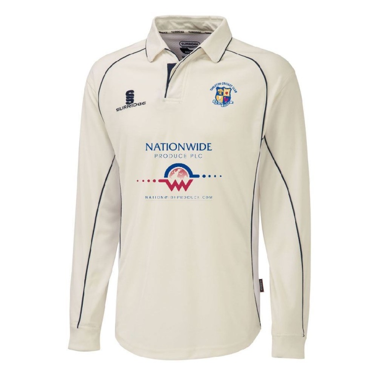 Tarleton CC - Premier Long Sleeve Navy Trim Shirt