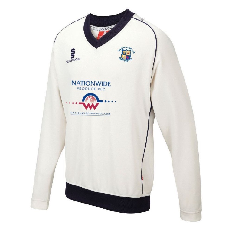 Tarleton CC - Long Sleeve Sweater Navy Trim