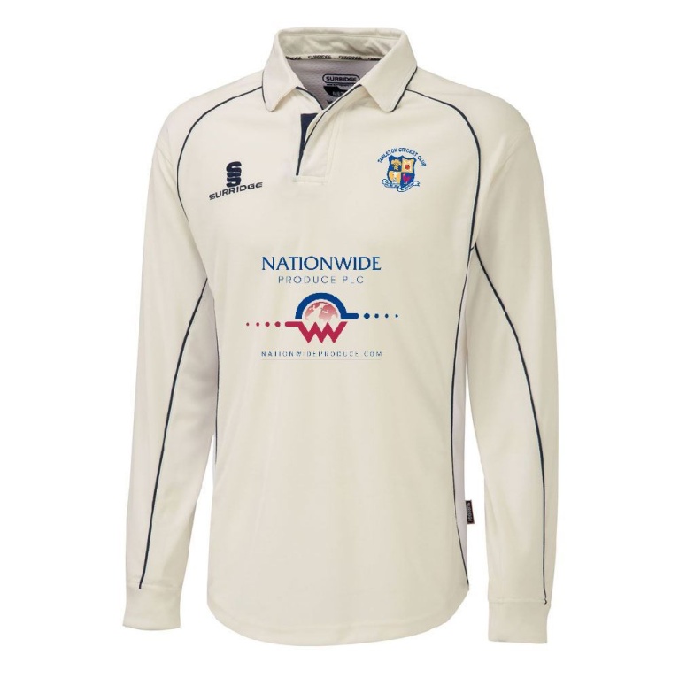Tarleton CC - Premier Long Sleeve Navy Trim Shirt